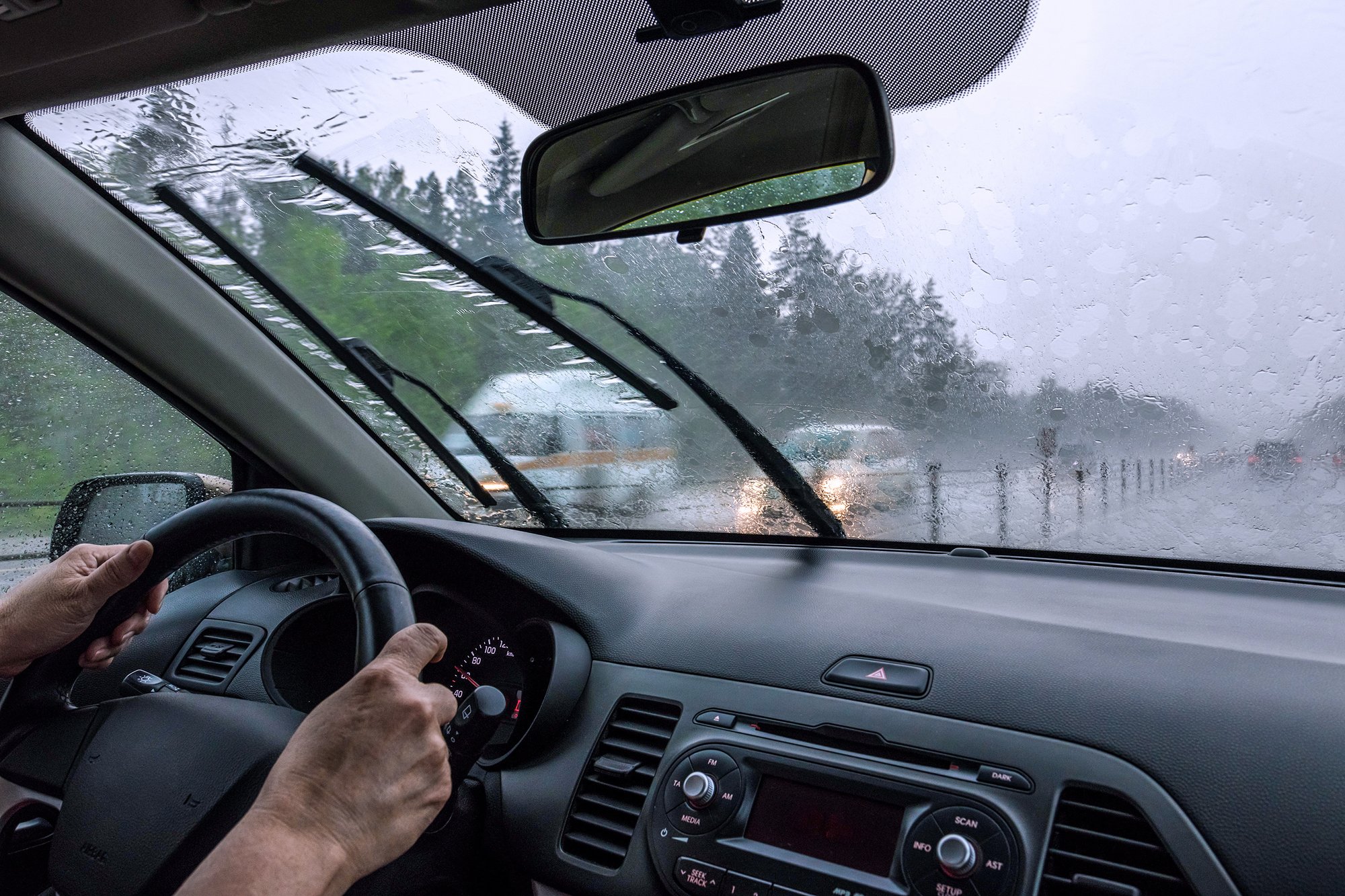 Rideshare driver uses proactive strategies to drive safely in bad weather conditions